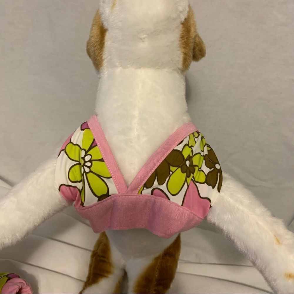 Casual Canine Floral Doggie Bikini Set Sz M - Picture 2 of 8